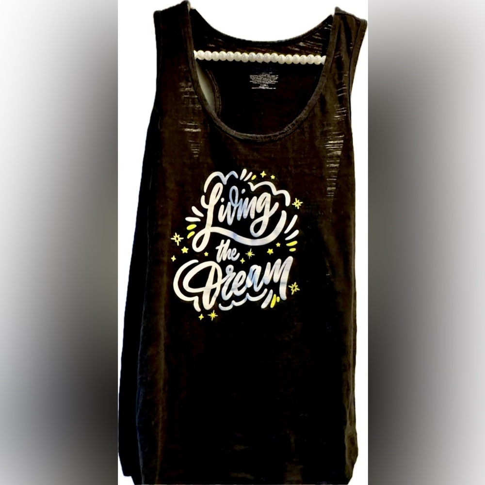 Tank top - Secret Treasures - black white yellow - Living the Dream - Large - Picture 3 of 7